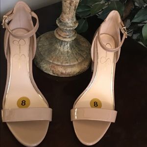 Tan Patent Leather Sandals (discounted)